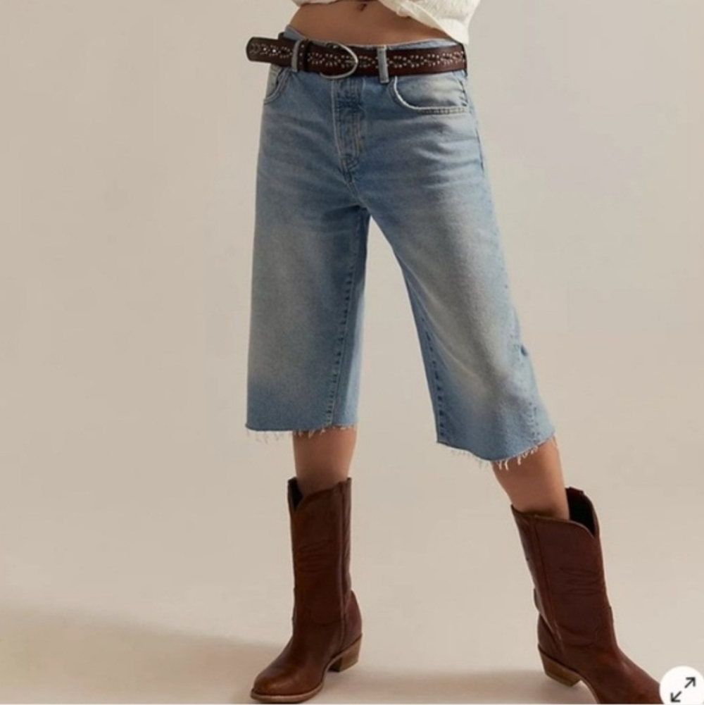 Free People We The Free Jam Session Relaxed Capri Light Jeans - Picture 7 of 15